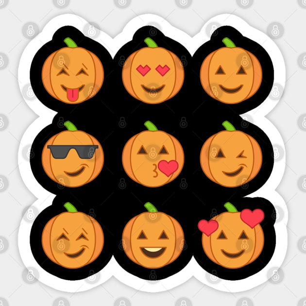 Pumpkin Emoji for Halloween and Thanksgiving Fun Sticker by SassySoClassy